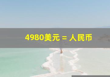 4980美元 = 人民币